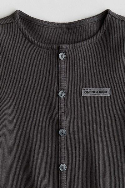 H&M Button-detail jersey top