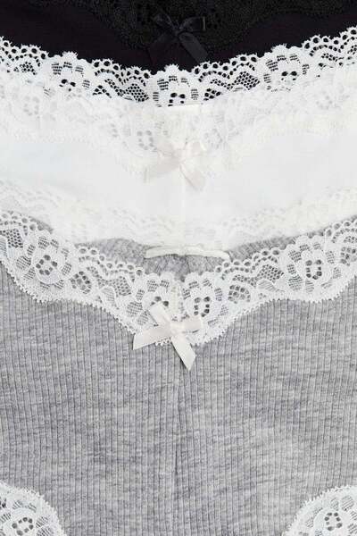 H&M 5-pack cotton and lace hipster briefs