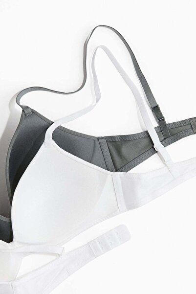 H&M 2-pack padded non-wired cotton bras