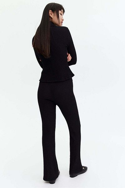 H&M Flared textured trousers