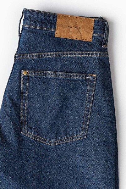 H&M شورت برمودا واسع من قماش الدنيم