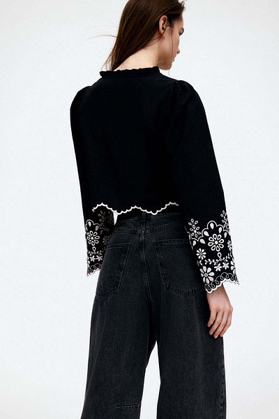 H&M Broderie anglaise cotton blouse