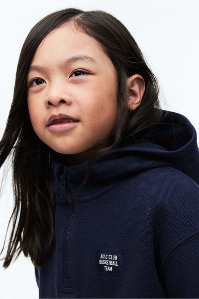 H&M Zip-top piqué hoodie