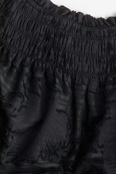 H&M Jacquard-weave off-the-shoulder dress