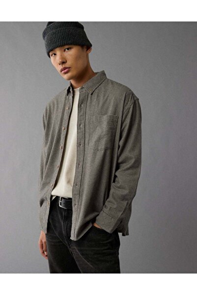 AMERICAN EAGLE AE Everyday Flannel Plaid Button-Up Shirt