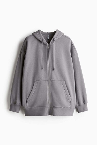 H&M Oversized zip-through hoodie