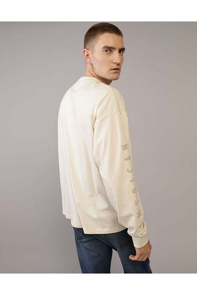 AMERICAN EAGLE AE Long-Sleeve Logo Graphic T-Shirt