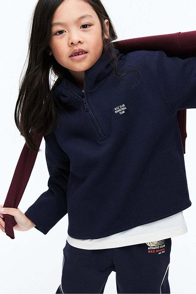 H&M Zip-top piqué hoodie
