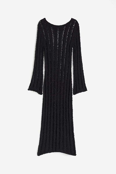 H&M Ladder-stitch-look knitted dress