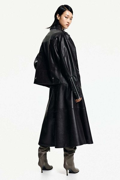 H&M Coated biker jacket