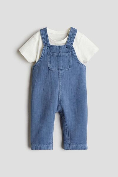H&M 2-piece dungarees and top set