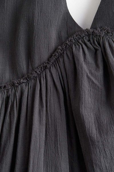 H&M Tie-detail Crinkled Throw-on Dress