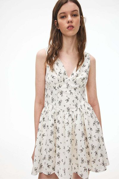 H&M Flared-skirt cotton dress