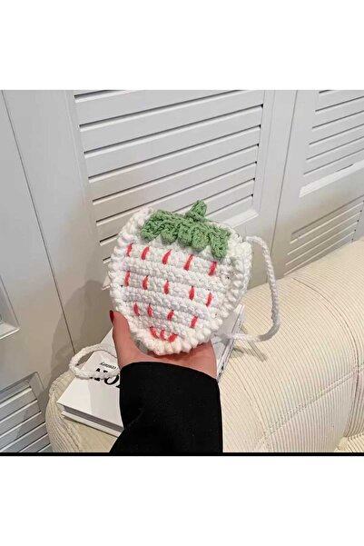 Kadın Girişimciler Atölyesi Чанта с ягодов мотив, амигуруми, ръчно изработена, 100% памук, модерна чанта