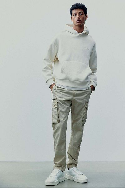 H&M Regular Fit Twill Cargo Trousers