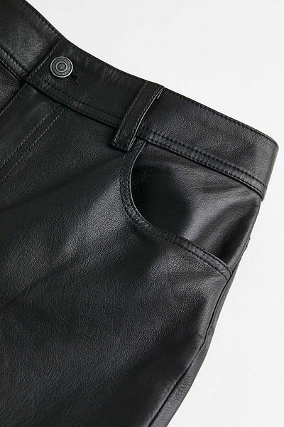 H&M Straight leather trousers