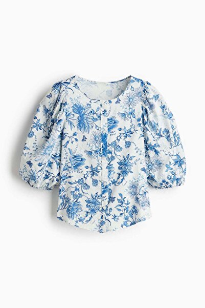 H&M Linen-blend blouse