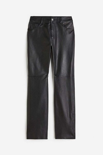 H&M Straight leather trousers