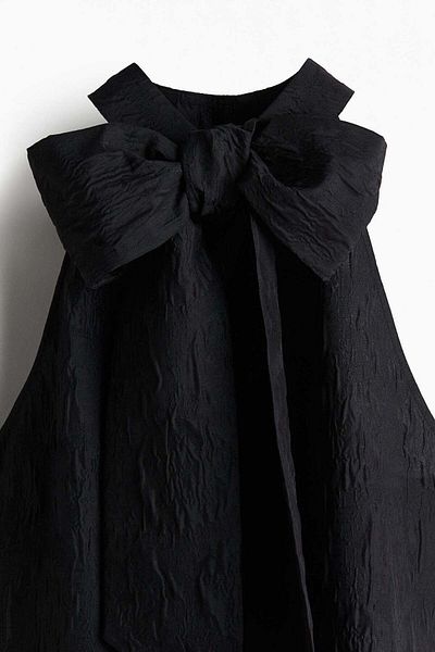 H&M Jacquard-weave bow-back dress