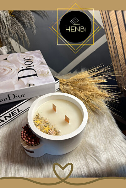 HENBi Dekorasyon Kibritli Mumluk Obje Biblo Modeli İskandinav Ürünleri Hediye...