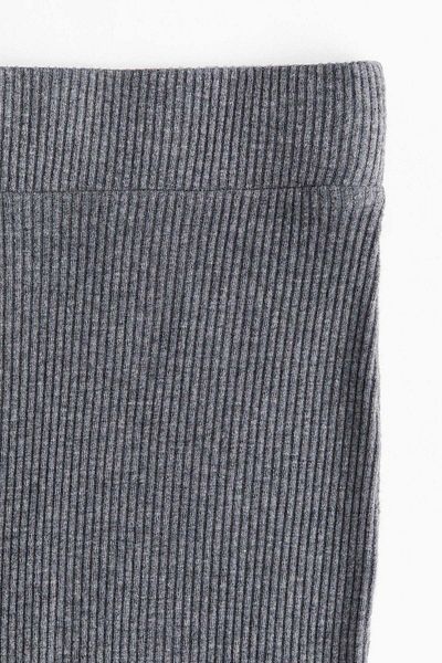 H&M Ribbed slit-hem trousers