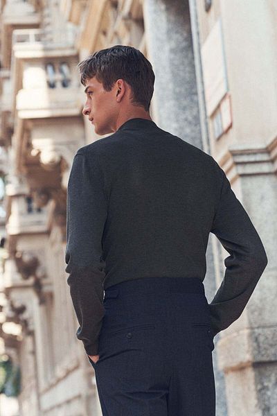 H&M Slim Fit Zip-top Fine-knit Jumper