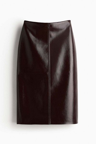 H&M Coated pencil skirt