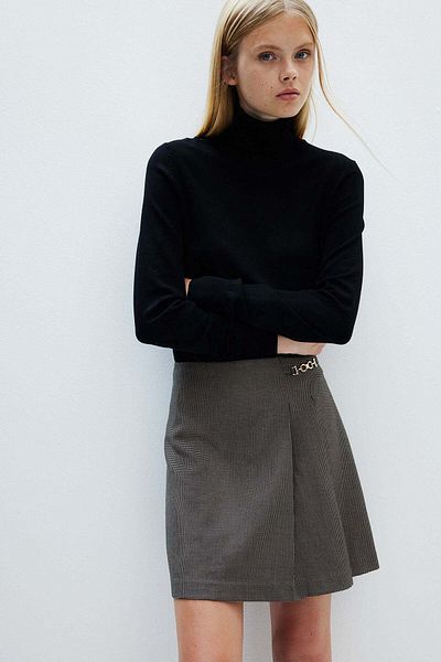 H&M Metal-detail mini skirt