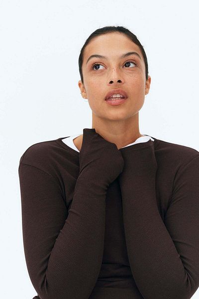 H&M Ribbed cotton top