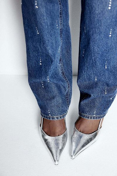 H&M Pointed slingback court shoes