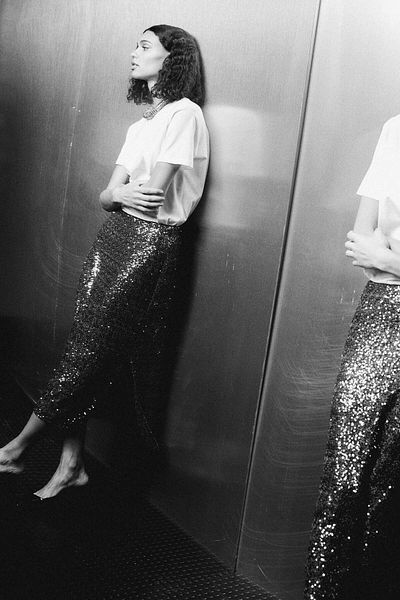 H&M Sequined midi skirt