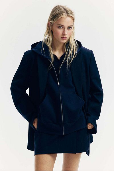 H&M Oversized zip-through hoodie