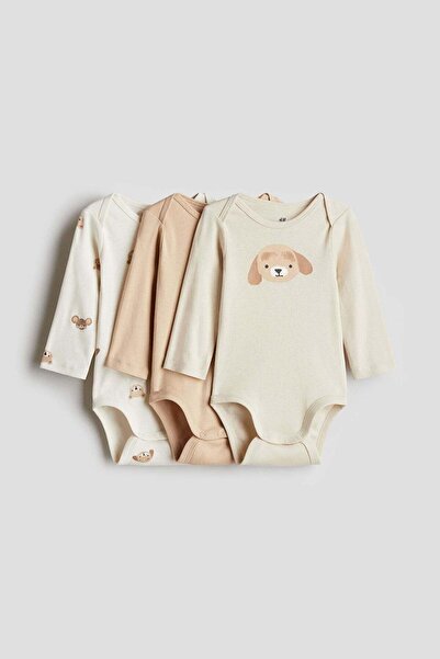 H&M مجموعة من 3 بدلات جيرسي مطبوعة