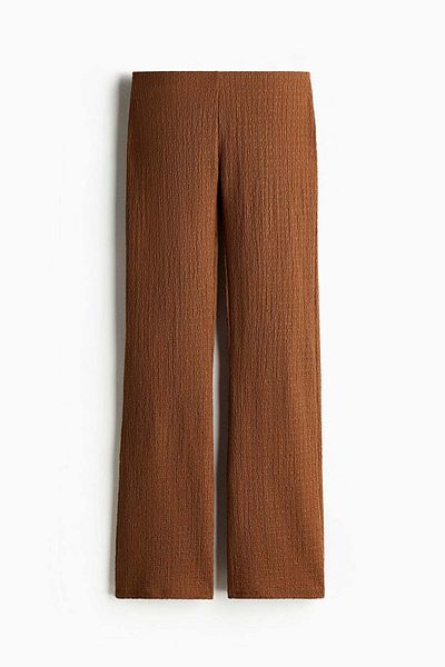 H&M Flared crinkled trousers