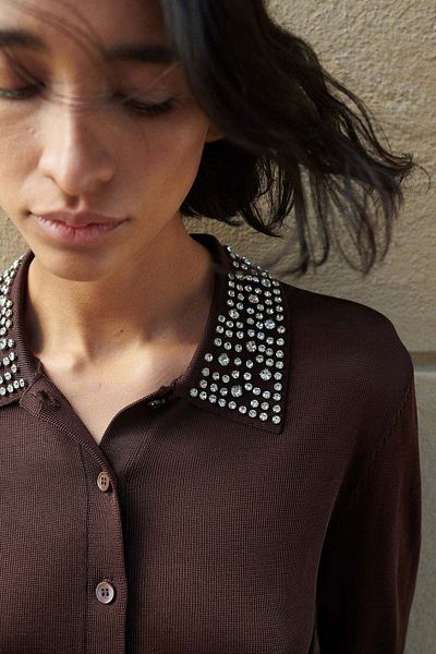 H&M Rhinestone-embellished cardigan