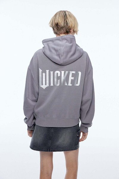 H&M Printed zip-through hoodie