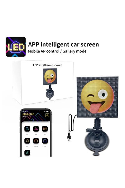 Yellowtech Araba arka cam üzerinde LED ekran cep telefonu APP kontrolü tam renkli LED ifade ekran paneli