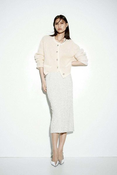 H&M Wool-blend bouclé cardigan