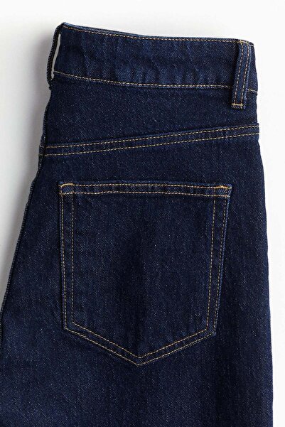 H&M بنطلون جينز واسع وعالي الخصر