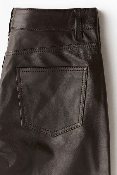 H&M Straight leather trousers
