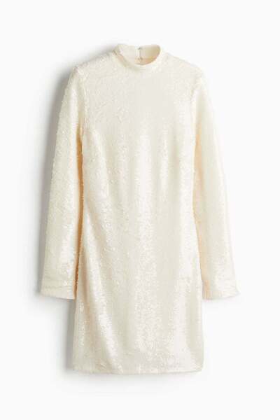 H&M Sequined turtleneck dress