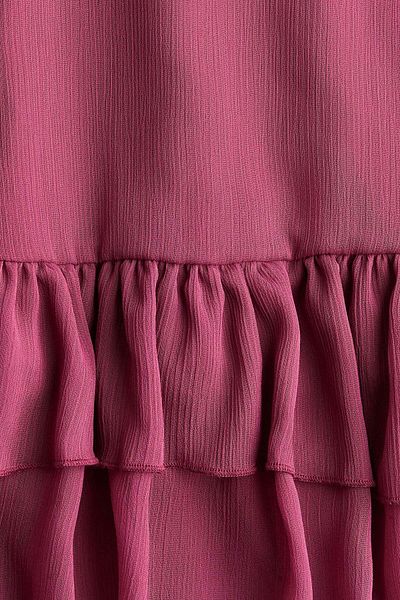 H&M Flounced chiffon dress