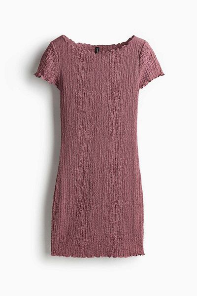 H&M Overlock-detail crinkled dress