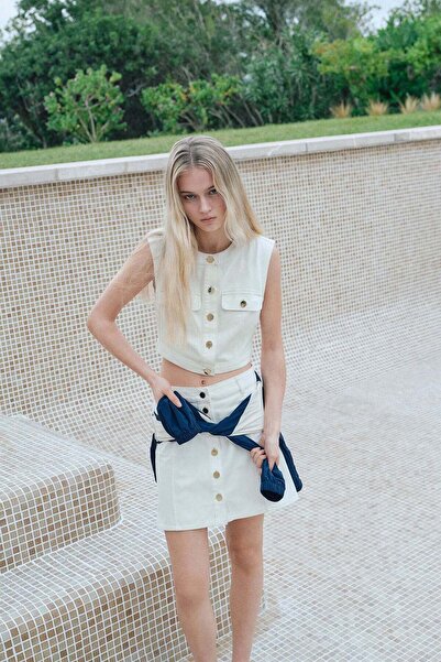 H&M A-line denim mini skirt