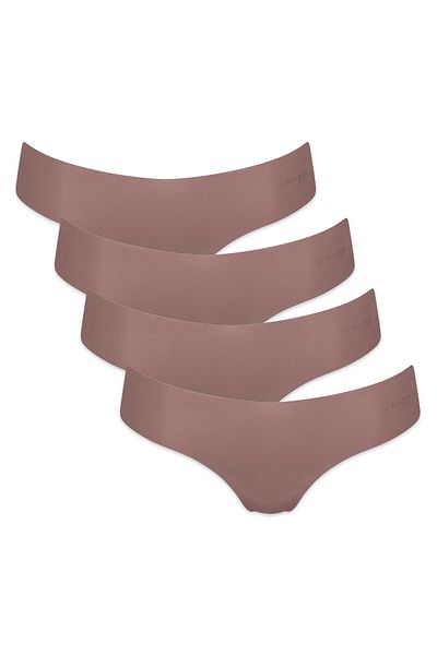 SLOGGI Damen String, 4er Pack - Zero Microfibre 2.0 Hipstring, Mikrofaser, einfarbig