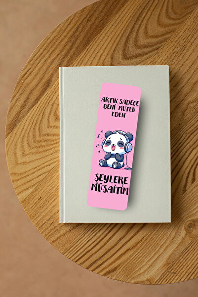 PESHLİSTORE Metal Bookmark (Single Face Print Simple Design)