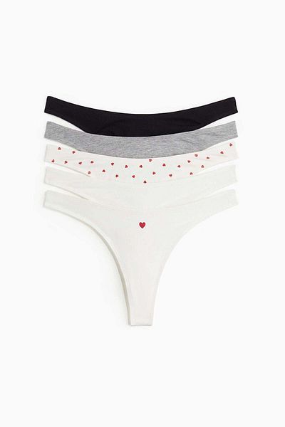 H&M 5-pack cotton thong briefs