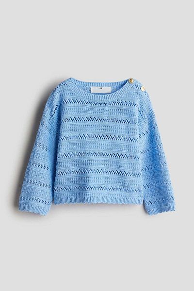 H&M Pointelle-knit cotton jumper