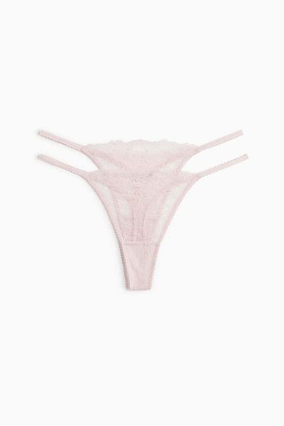 H&M 2-pack Lace Tanga Thong Briefs