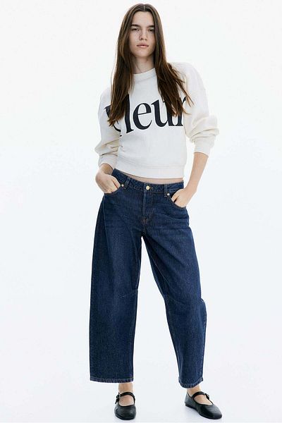 H&M Barrel High Cropped Jeans
